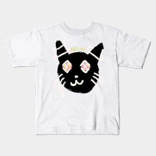 mow cat Kids T-Shirt